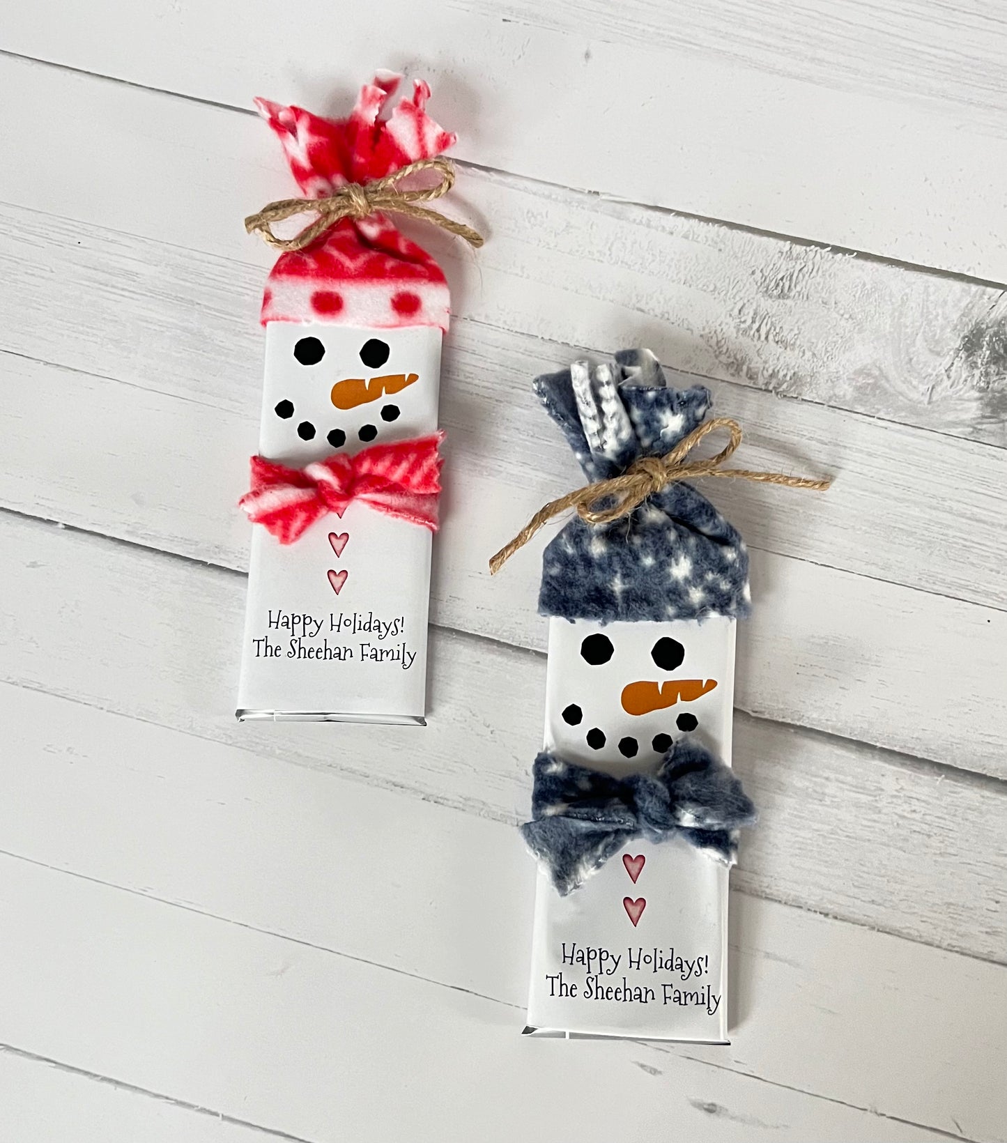 Snowman Hershey Bars, Chocolate Bar favors, Christmas Party favors, Christmas candy, Christmas Wedding Favors