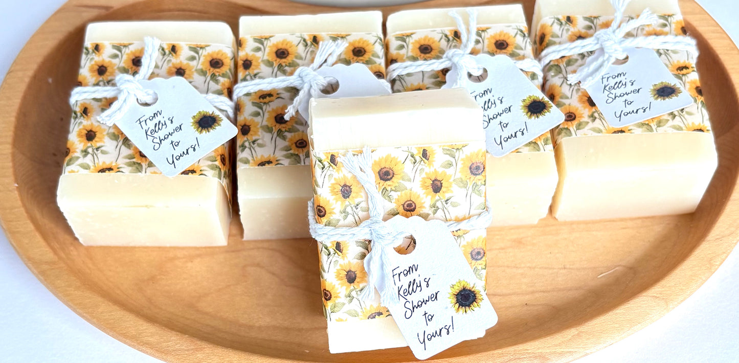 Sunflower Wedding Favors Soap, Sunflower Soap Favors, Sunflower theme baby shower soap, Sunflower theme party favors