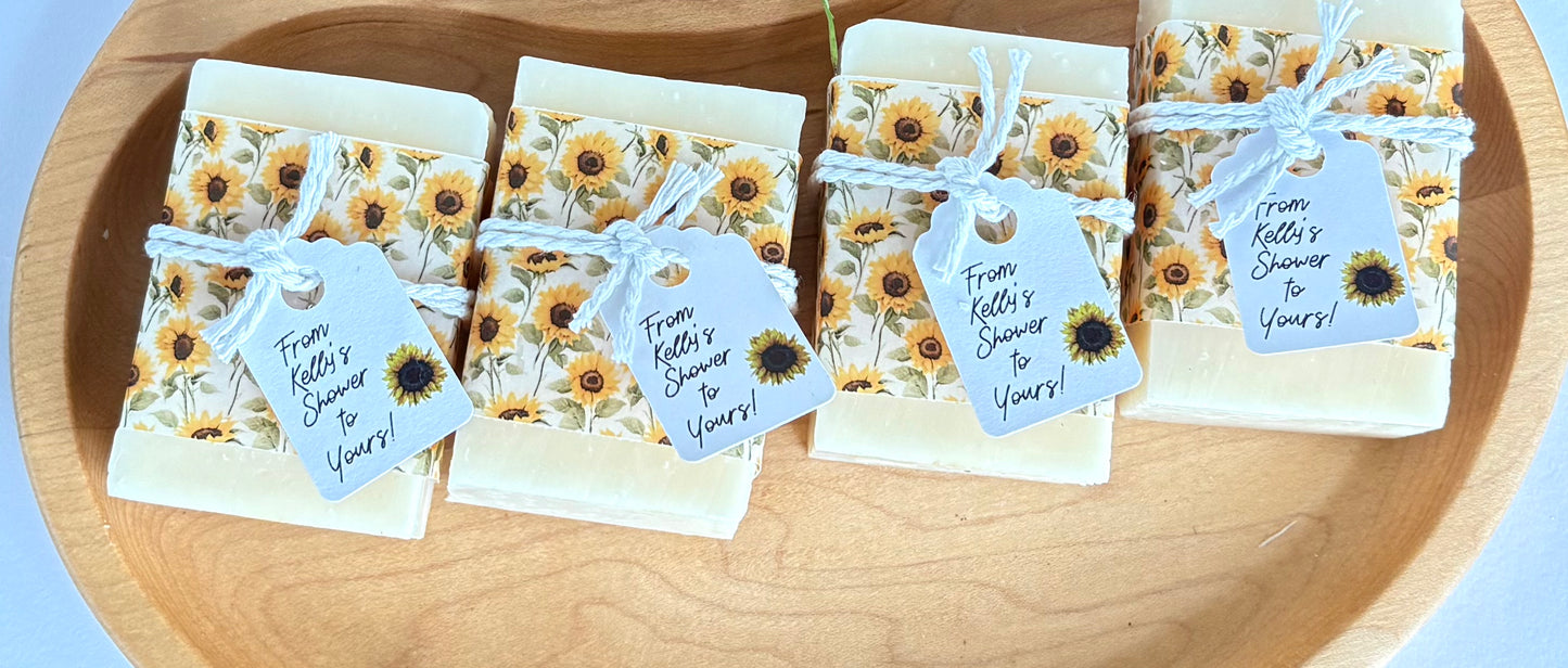 Sunflower Wedding Favors Soap, Sunflower Soap Favors, Sunflower theme baby shower soap, Sunflower theme party favors