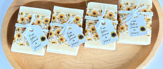 Sunflower Wedding Favors Soap, Sunflower Soap Favors, Sunflower theme baby shower soap, Sunflower theme party favors