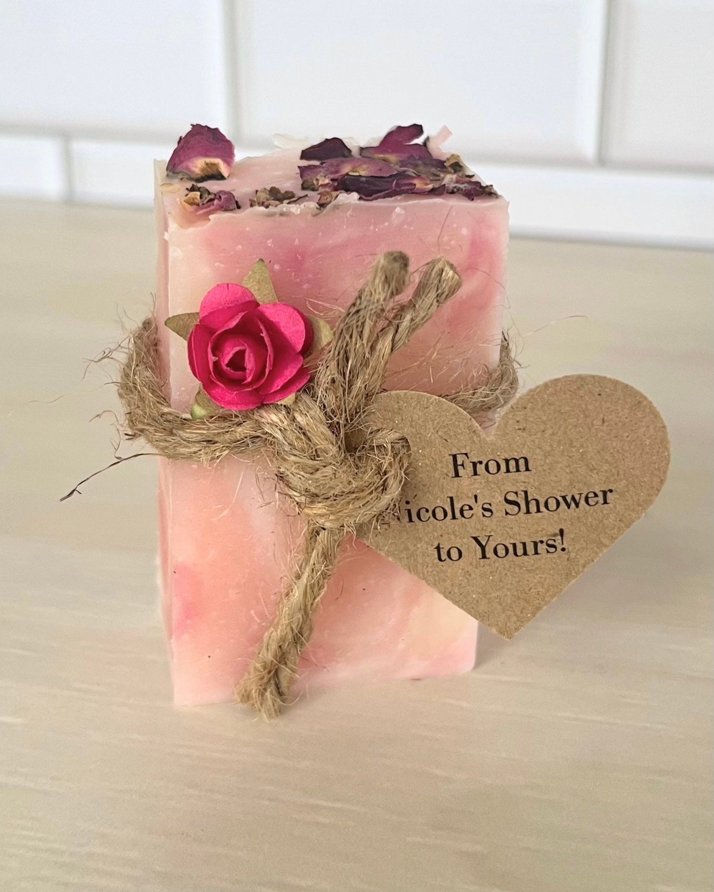 2.3oz Rose soap Bridal shower favors lot of 10, Bridal shower favors soap, wedding favor, baby shower favors, rose soap favors, No waste
