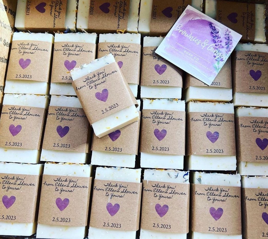 Bridal shower soap favors bulk listing of 10, lavender soap favors listing of 10