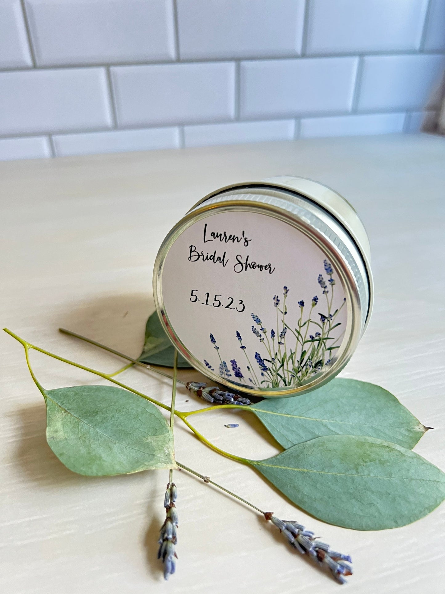 Bridal Shower Favors, Wedding Candle Favors, Personalized Candle Favors, Botanical Shower Favors