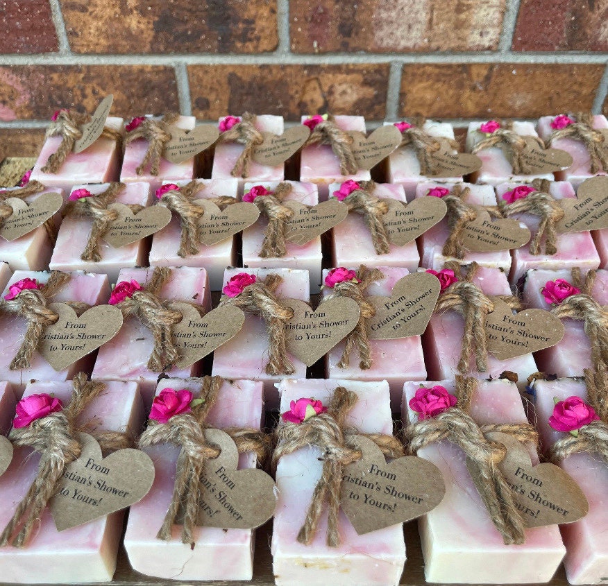 2.3oz Rose soap Bridal shower favors lot of 10, Bridal shower favors soap, wedding favor, baby shower favors, rose soap favors, No waste