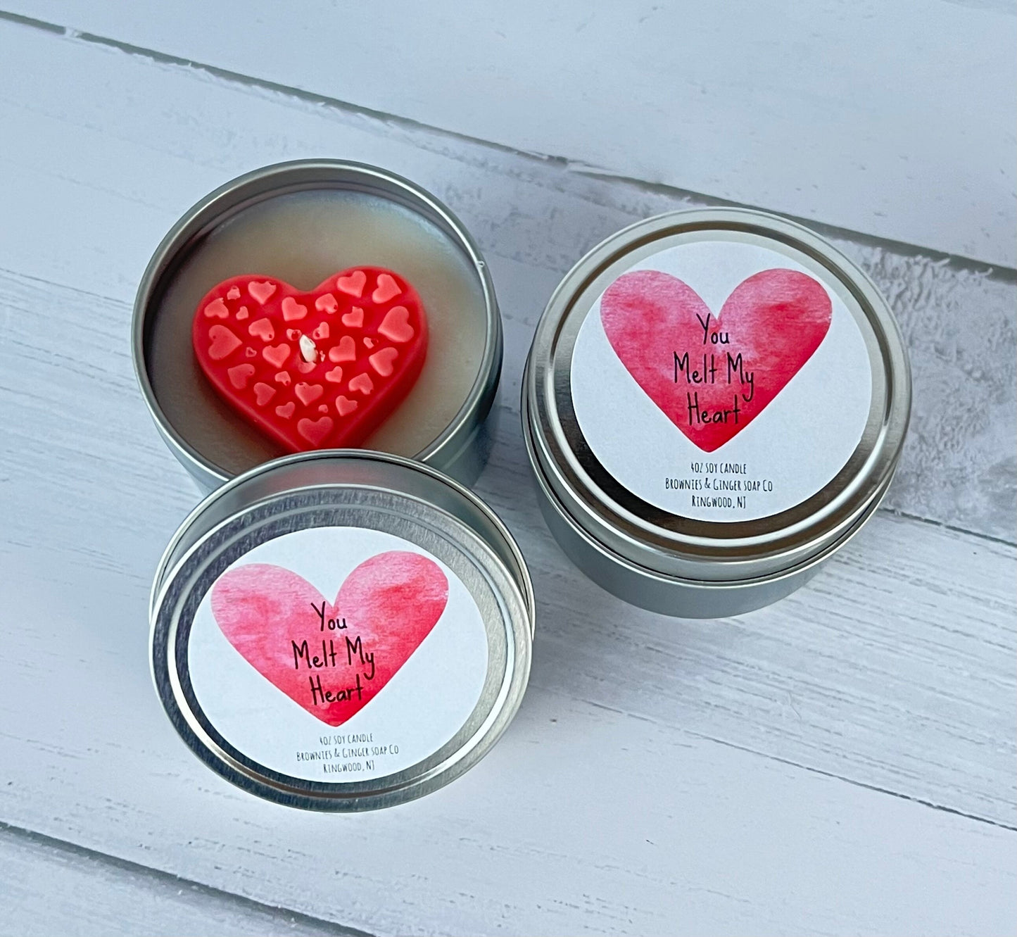 Valentines Day Gift, Valentines soy candle, Melt my heart candle