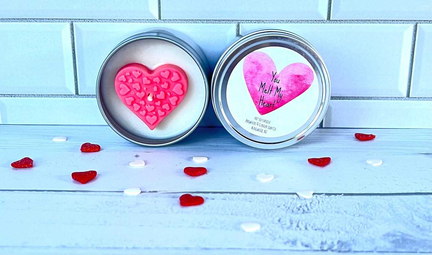 Valentines Day Gift, Valentines soy candle, Melt my heart candle