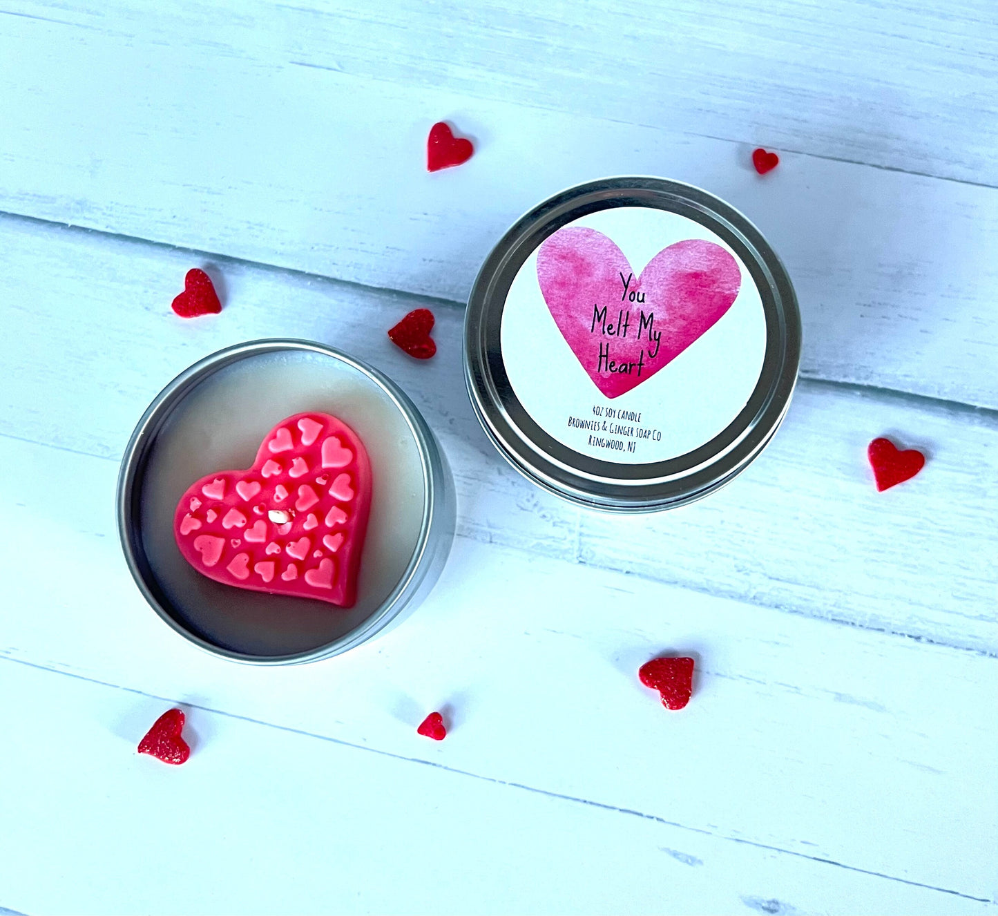 Valentines Day Gift, Valentines soy candle, Melt my heart candle