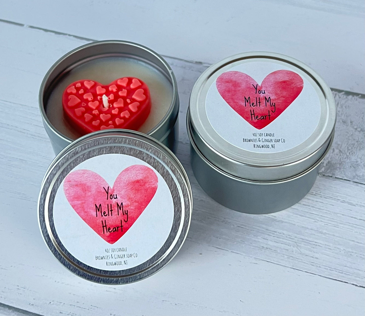 Valentines Day Gift, Valentines soy candle, Melt my heart candle
