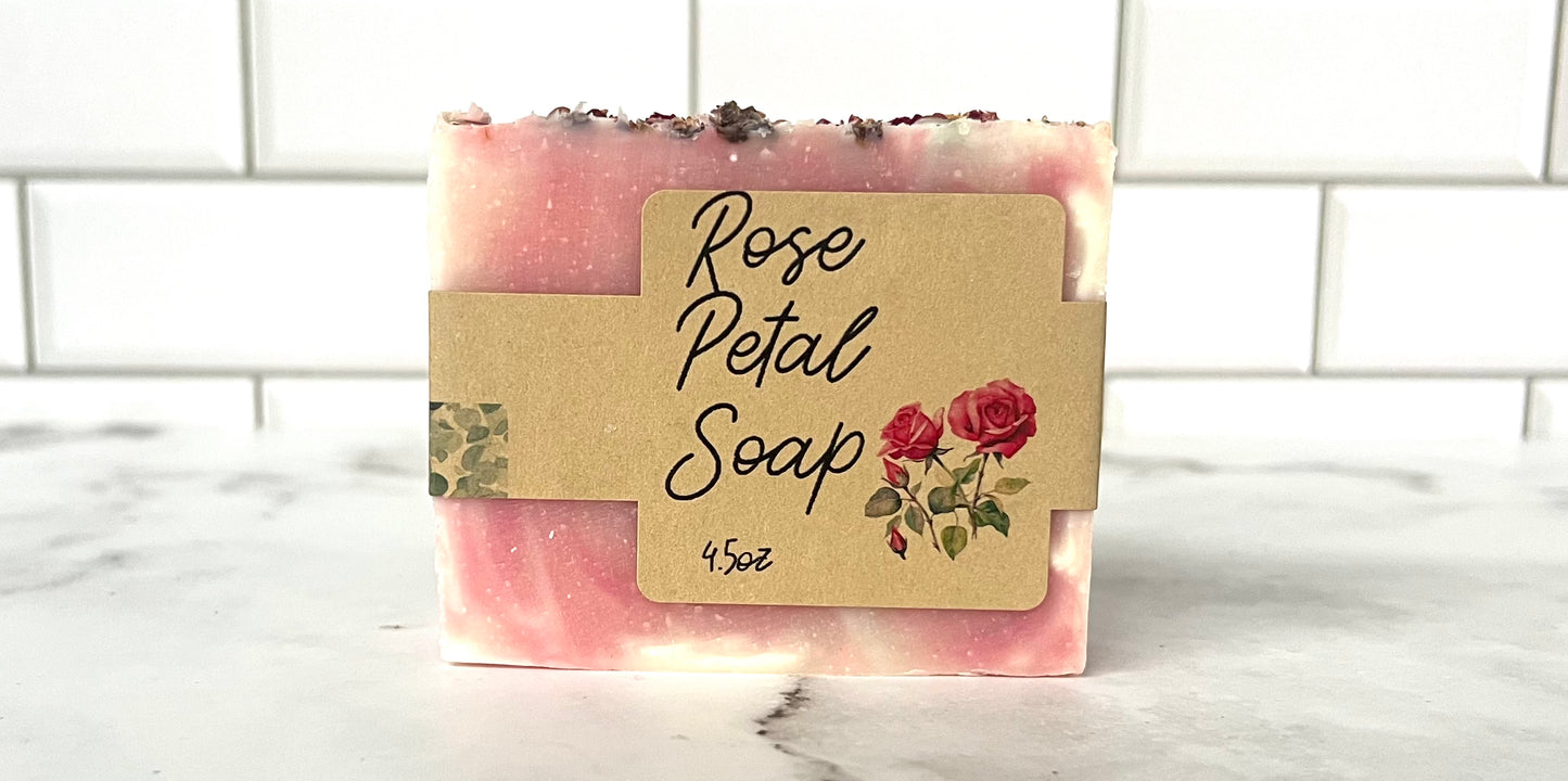 Natural rose soap, Handmade soap, Vegan soap, rose soap, botanical soap bar, Chemical free soap