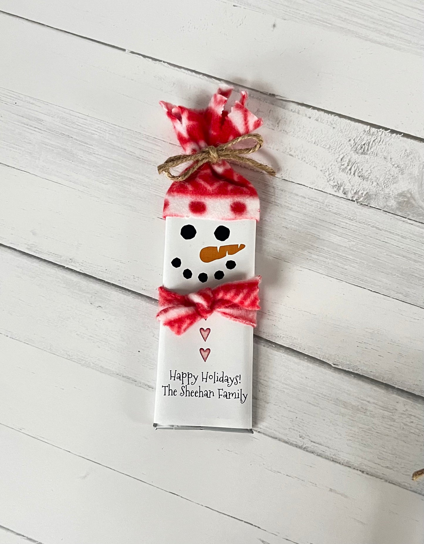 Snowman Hershey Bar, Chocolate Snowman Bar, Stocking Stuffer, Christmas Candy Party Favor, Snowman Christmas Candy Bar, Coworker gift