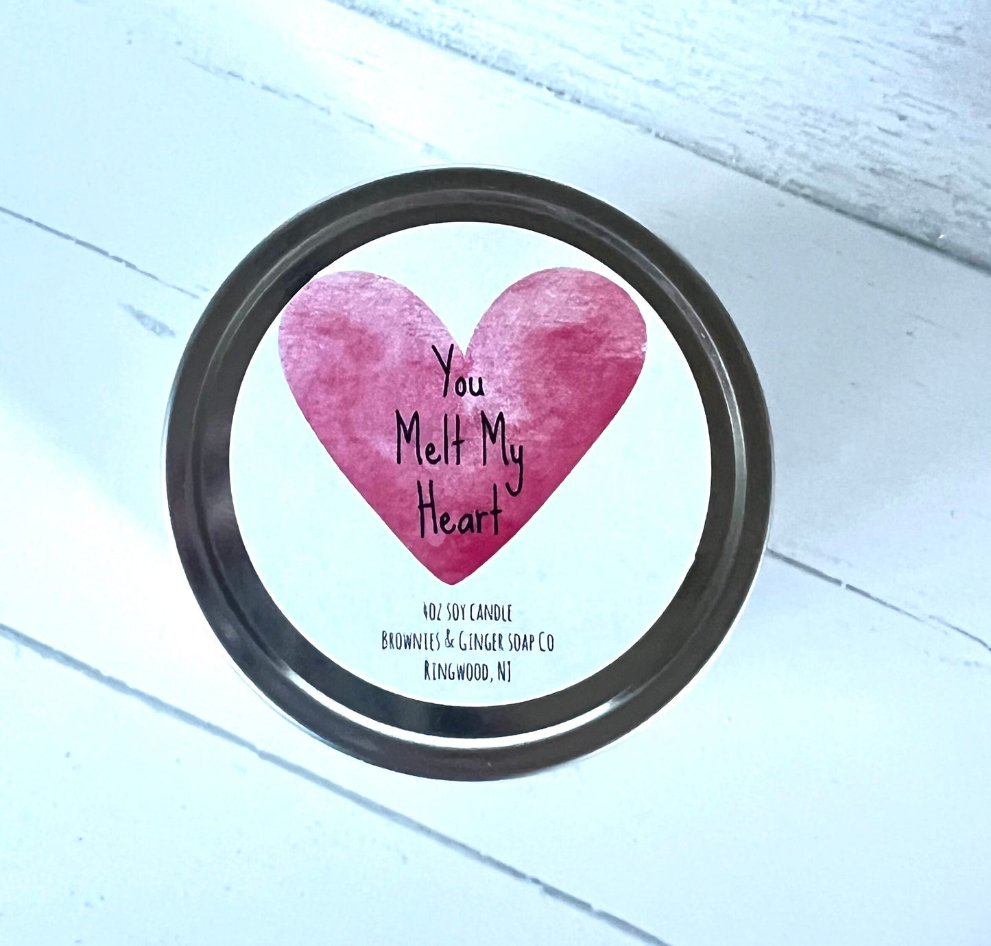 Valentines Day Gift, Valentines soy candle, Melt my heart candle