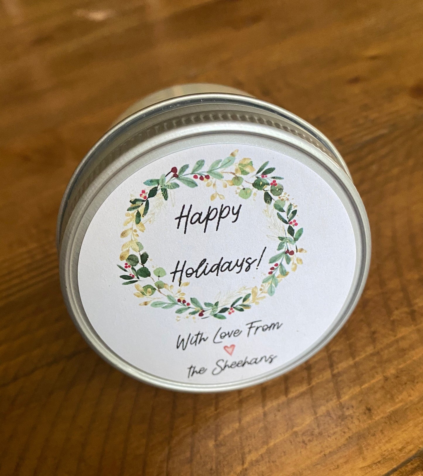 Personalized Holiday Candles, Candle favors