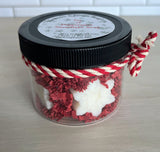 Peppermint soap jar gift, Co worker Christmas gift, small holiday gift, hostess gift, snowflake soap gift, secret sister gifts, teacher gift