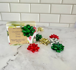 Christmas Soap Bar, Christmas tree Soap, Christmas gift, stocking stuffer, Small Christmas gift, coworker gift, natural soap, vegan soap