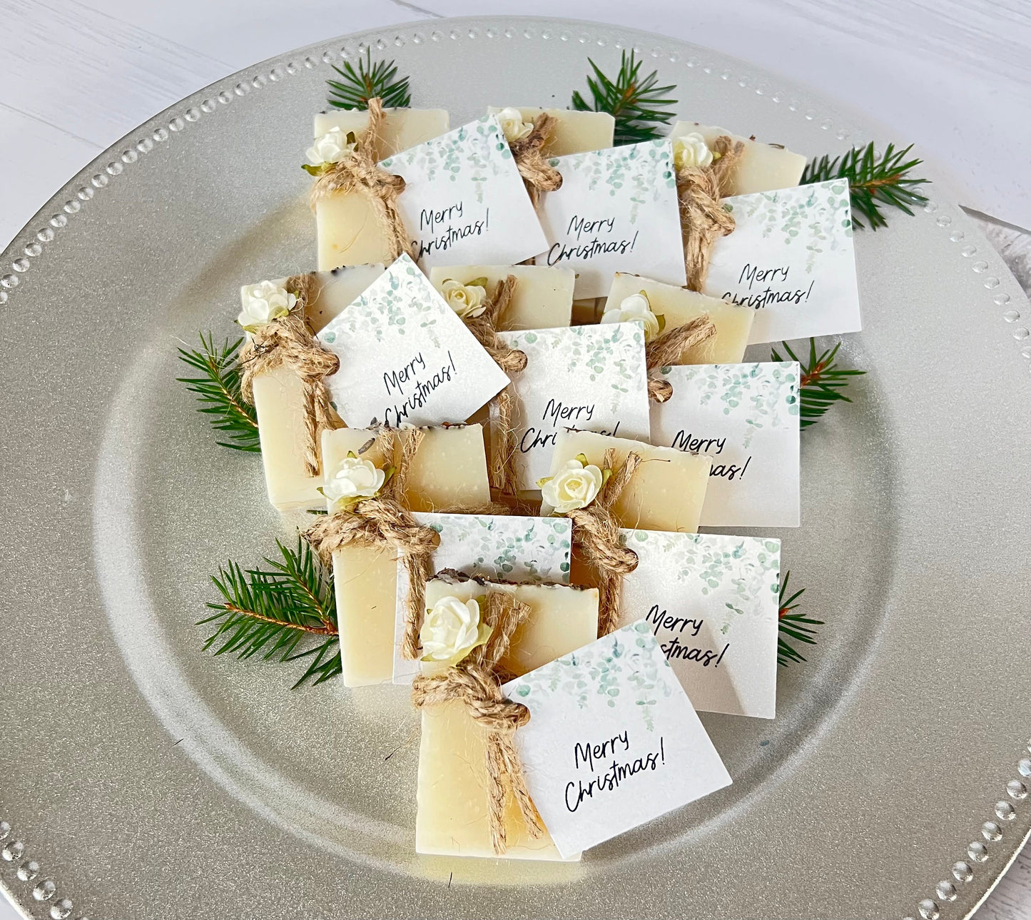 Christmas party favors lot of 10 , wedding favors for guests, rustic wedding favors, bridal shower favors soap, baby shower favors