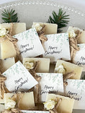 Christmas party favors lot of 10 , wedding favors for guests, rustic wedding favors, bridal shower favors soap, baby shower favors