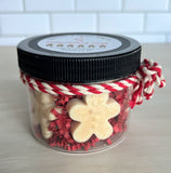 Gingerbread soap jar, small holiday gift, Co worker Christmas gift