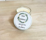 Personalized Holiday Candles, Candle favors